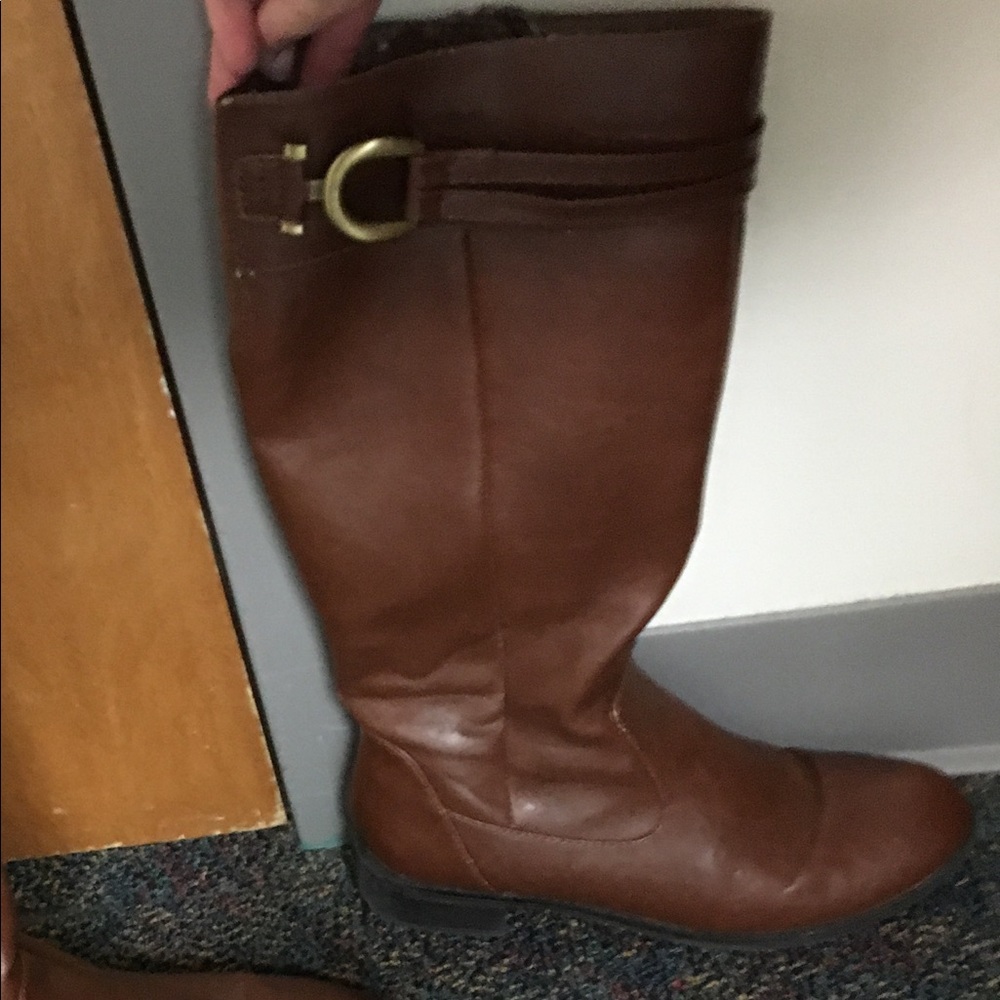 Brown riding boots